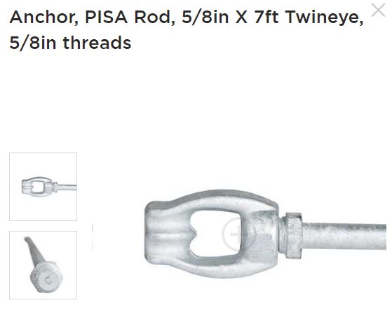 Anchor Rod 7ft 5/8in